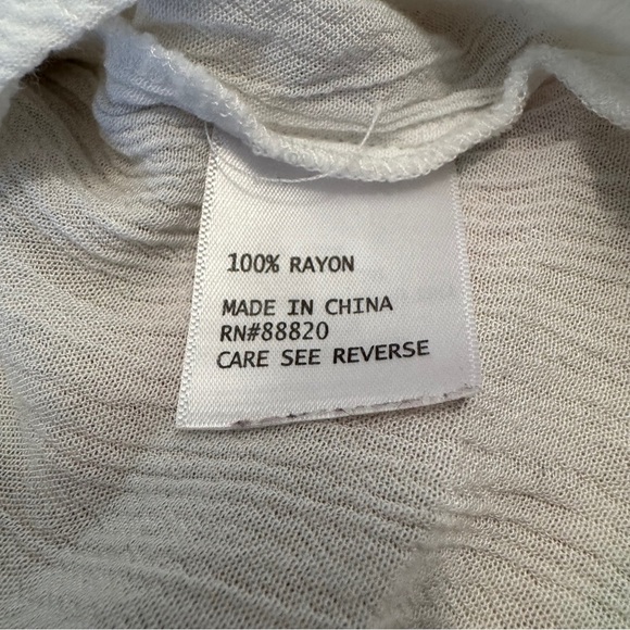 Kenar White and Blue Embroidered Sleeveless Tank Top Size Large - Picture 6 of 9